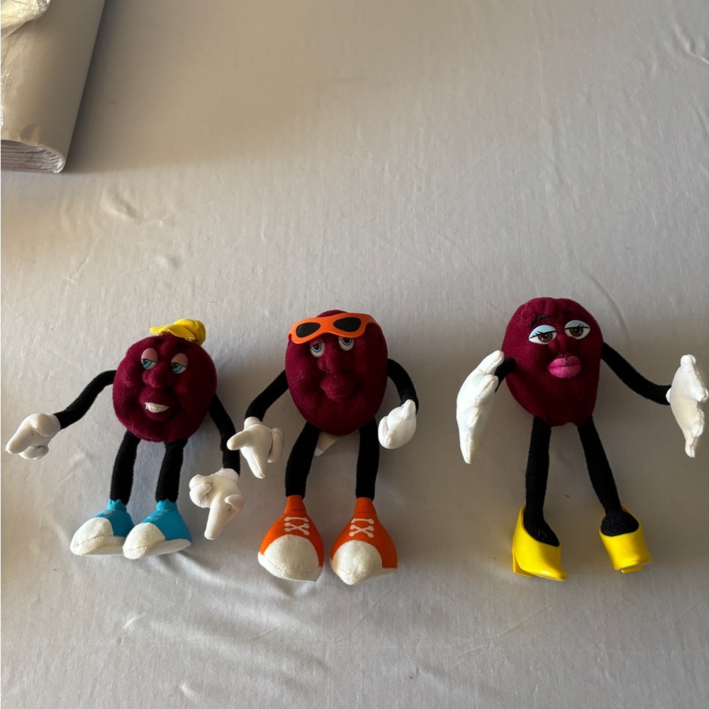 Vintage California Raisins Plush lot of 3 Applause 1980’s